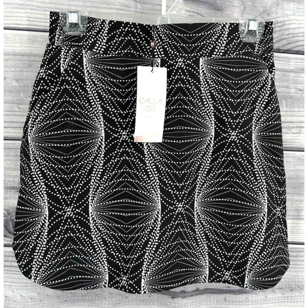 CALIA 16"‎ BIRDIE SKORT BLACK GEO PRINT Women's Size XS   GOLF TENNIS PICKLEBALL - Picture 5 of 7
